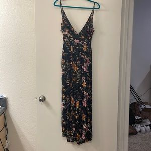 American Eagle Floral jumpsuit -tie back